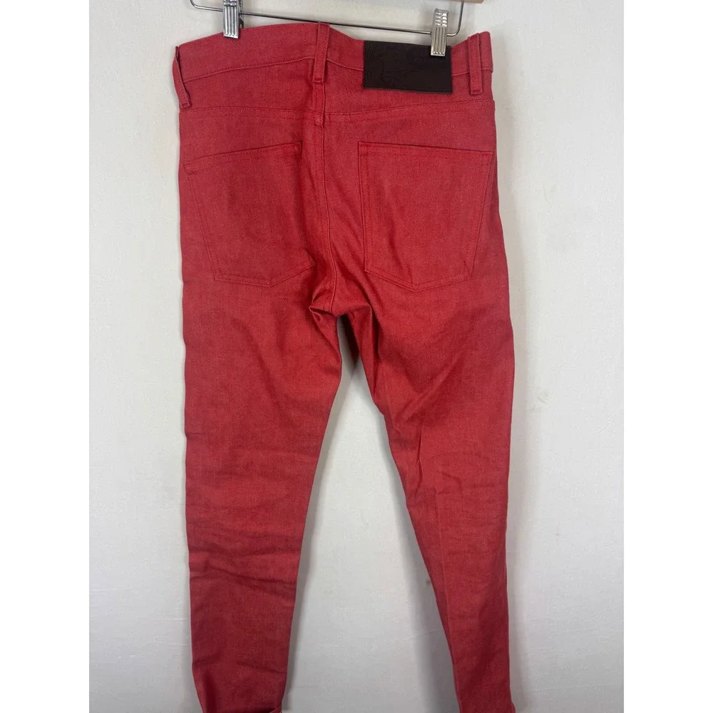 Naked & Famous SuperSkinnyGuy Red Stretch Selvedge Jeans 29X35